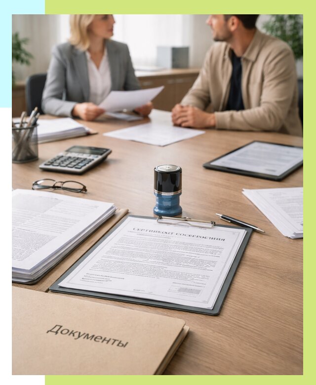 Сертификат соответствия на продукцию в Советской Гавани от 15584 р.|Алешин-Свс