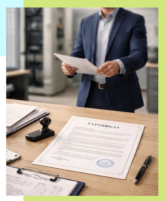 Сертификат на оборудование в Советской Гавани от 15584 р. | Алешин-Свс