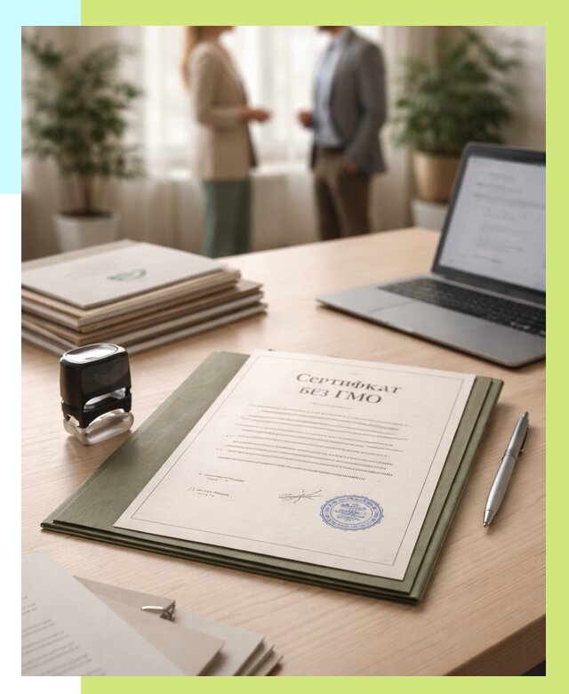 Сертификат без ГМО в Советской Гавани от 7792 р. оформить срочно Алешин-Свс