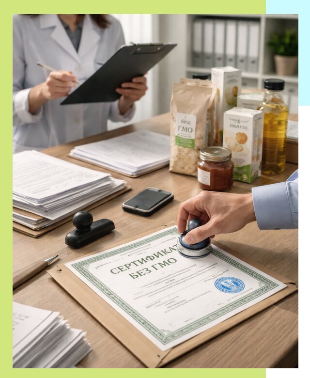 Получение сертификата Без ГМО для продукции в Советской Гавани